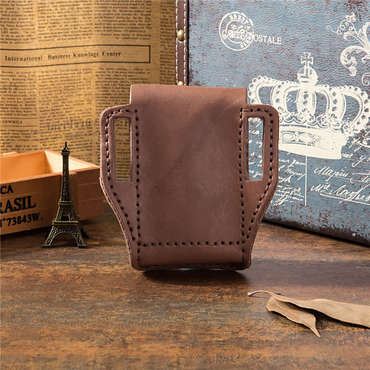 Star Miniature Cigarette Lighter Holder Leather Belt Bag - image 3