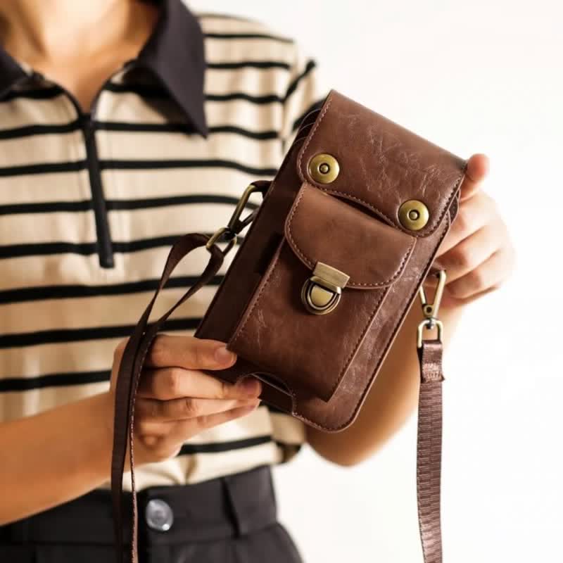Phone Holster Crossbody Leather Belt Bag - image 16