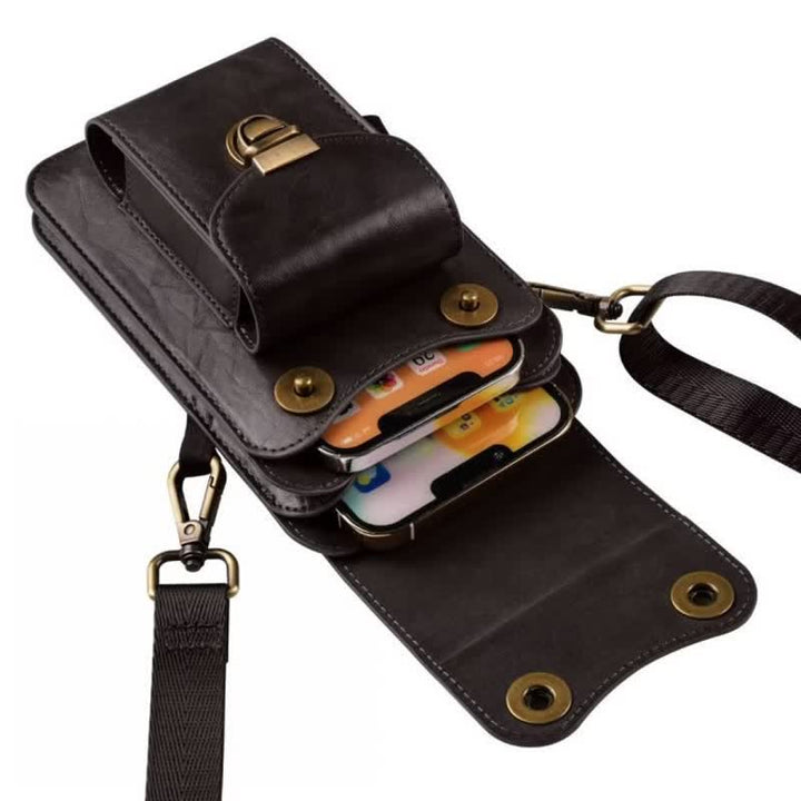 Phone Holster Crossbody Leather Belt Bag - image 9