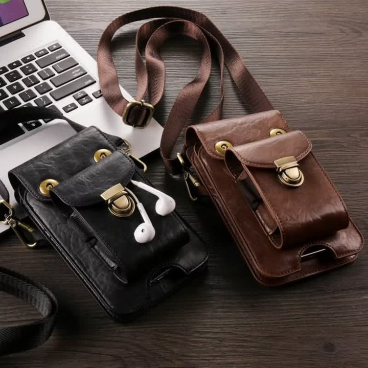 Phone Holster Crossbody Leather Belt Bag - image 2