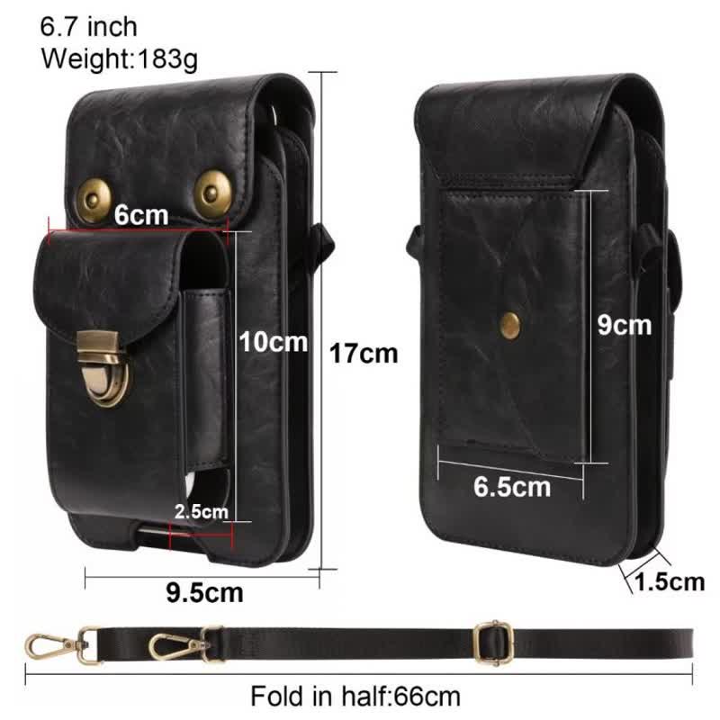 Phone Holster Crossbody Leather Belt Bag - image 5