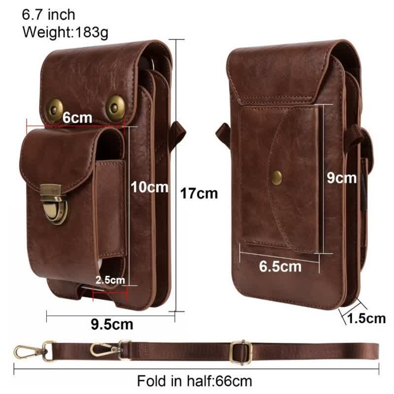 Phone Holster Crossbody Leather Belt Bag - image 17