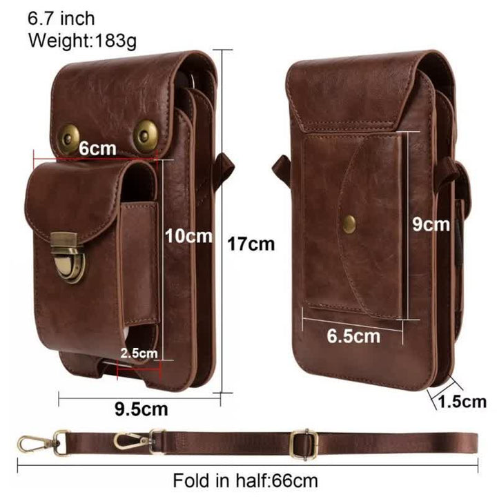 Phone Holster Crossbody Leather Belt Bag - image 17