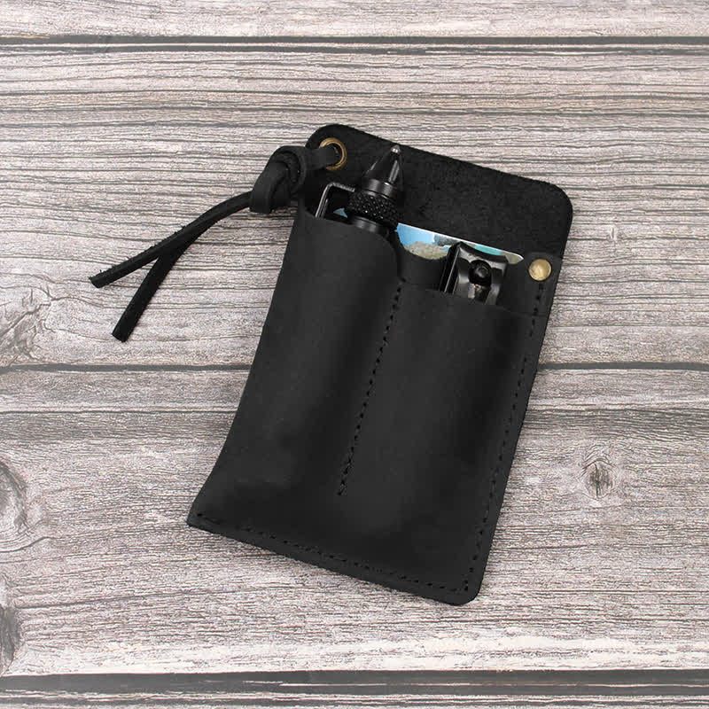 Outdoor Carry Handy Portable EDC Leather Belt Bag - image 15