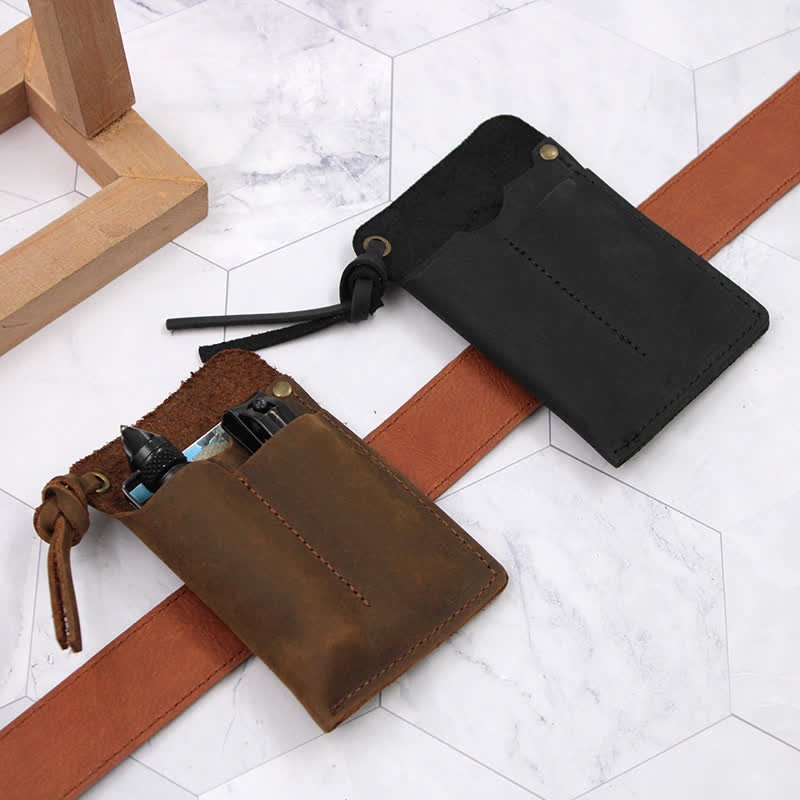 Outdoor Carry Handy Portable EDC Leather Belt Bag - image 11