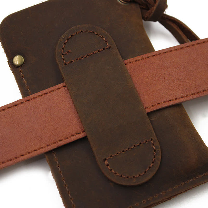 Outdoor Carry Handy Portable EDC Leather Belt Bag - image 6