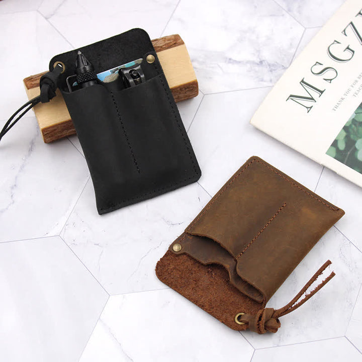 Outdoor Carry Handy Portable EDC Leather Belt Bag - image 10
