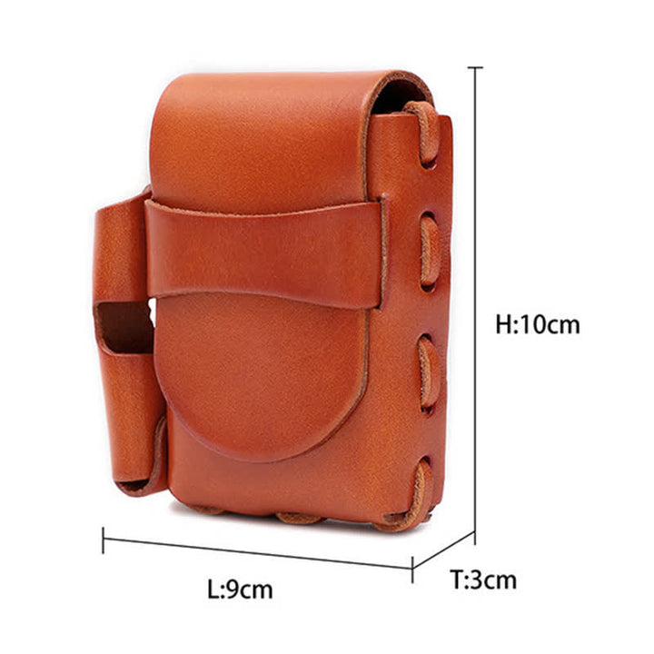 Protective Cigarette Box Lighter Holder Leather Belt Bag - image 8