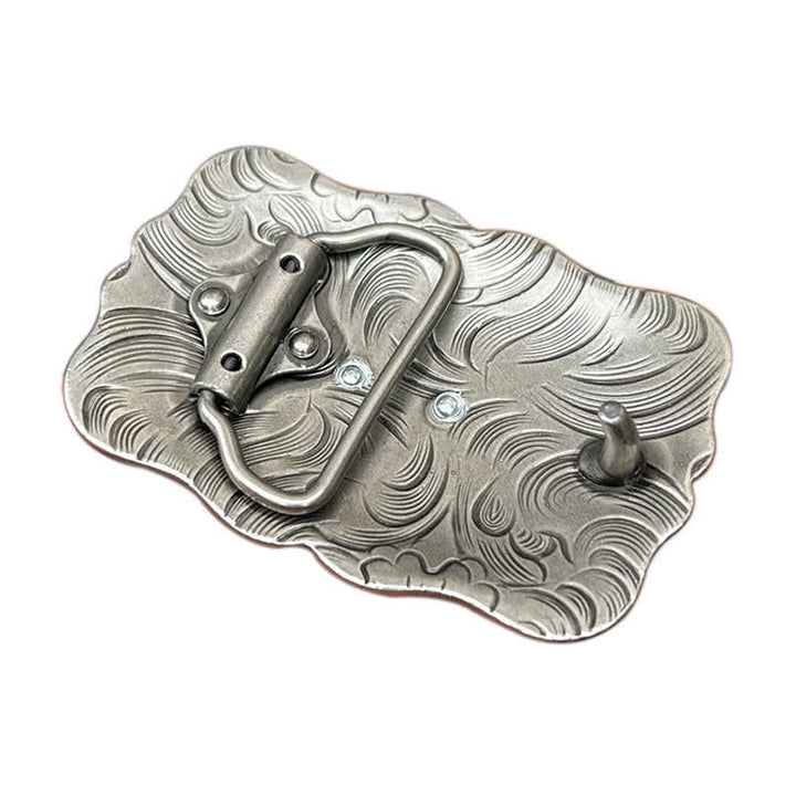 Men's DIY Western Wild Horse Buckle Leather Belt - image 11