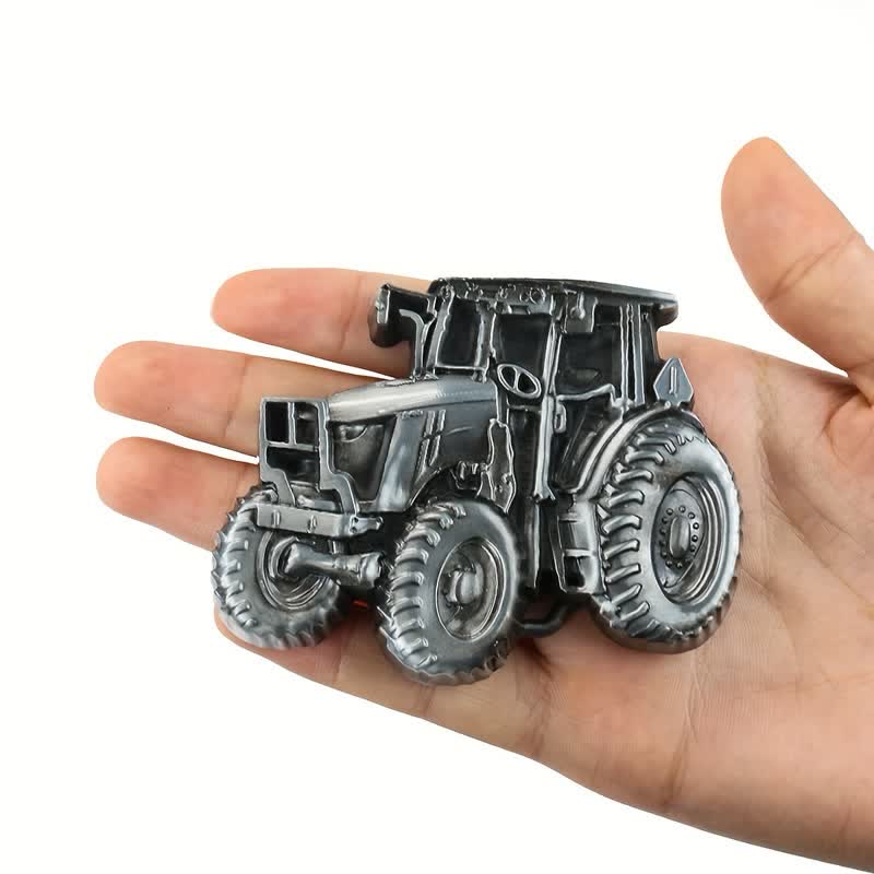 Men's DIY Country Tractor Buckle Leather Belt - image 3