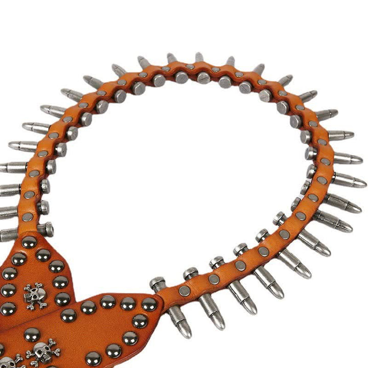 Personality Cool Bullet Rivet Leather Belt - image 9