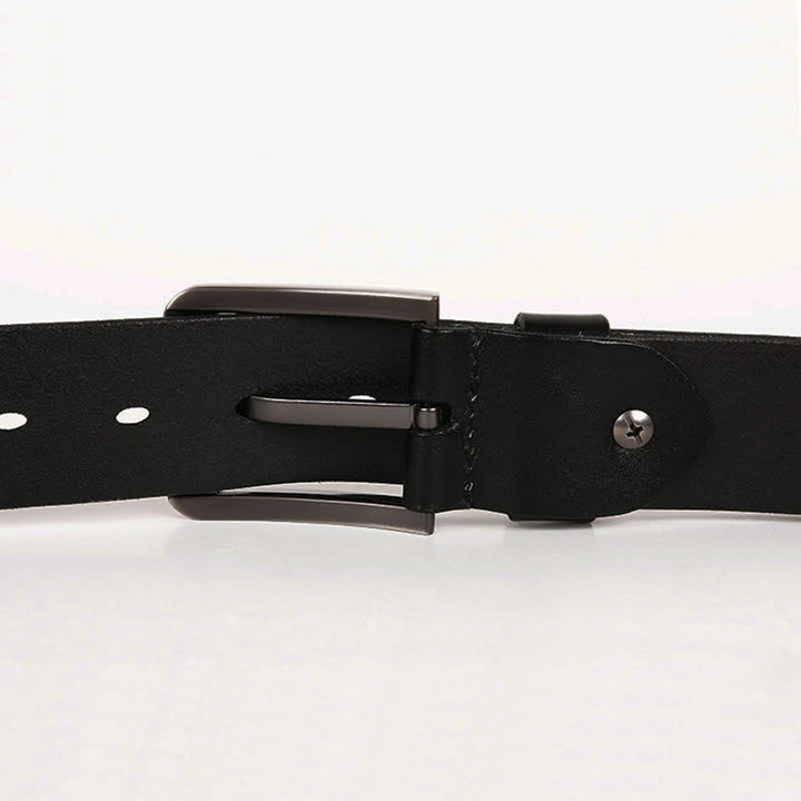 Motorcycle Jeans Heavy Metal Rivet Leather Belt - image 12