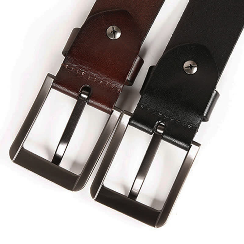 Motorcycle Jeans Heavy Metal Rivet Leather Belt - image 14