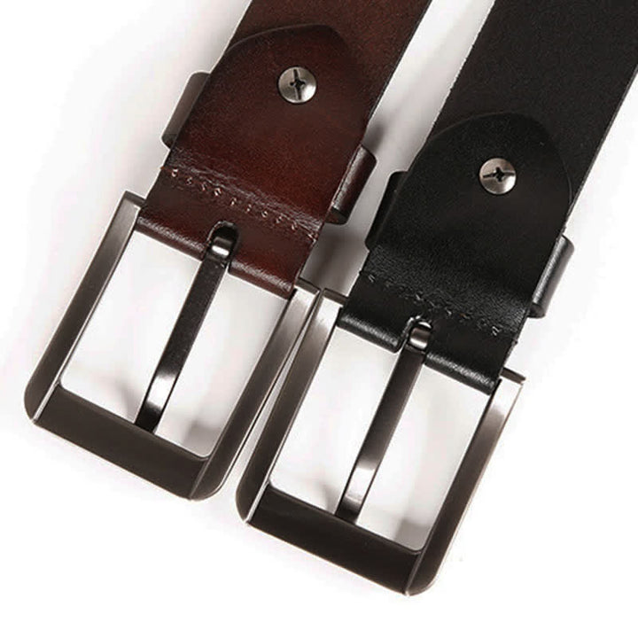 Motorcycle Jeans Heavy Metal Rivet Leather Belt - image 14