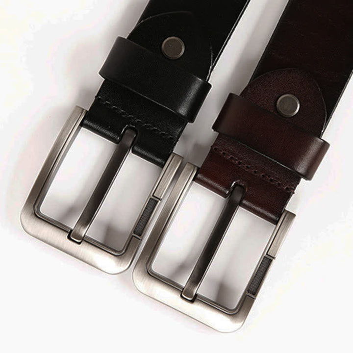 Motorcycle Jeans Heavy Metal Rivet Leather Belt - image 13