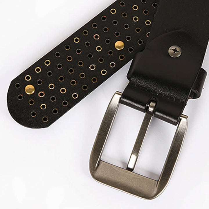 Stylish Nailheads Rhinestone Studded Rivet Leather Belt - image 7