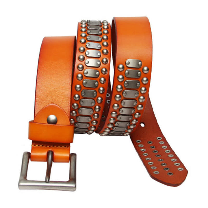 Casual Cool Metal Rock Rivet Studded Leather Belt - image 8