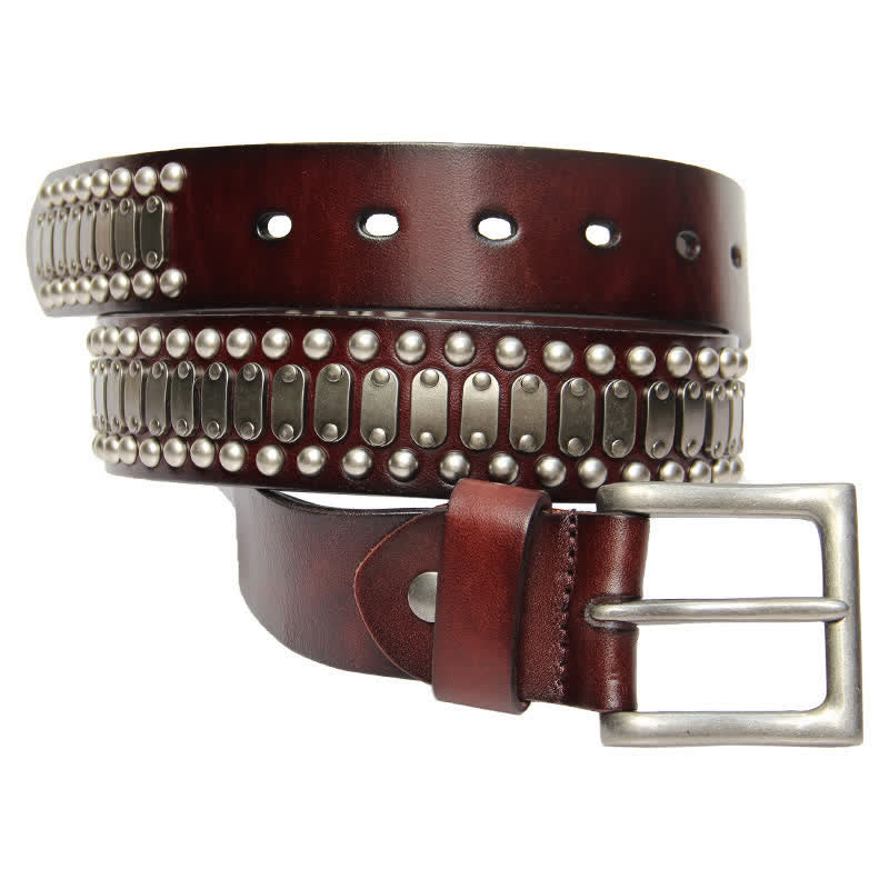 Casual Cool Metal Rock Rivet Studded Leather Belt - image 4