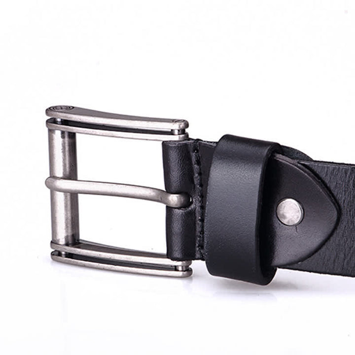 Heavy Metal Rivet Skull Cross Pattern Leather Belt - image 11