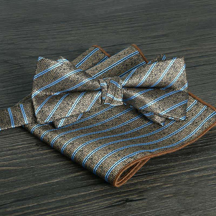 2Pcs Men's Flower Dots Formal Wedding Bow Tie Set - Style #3 - image 5