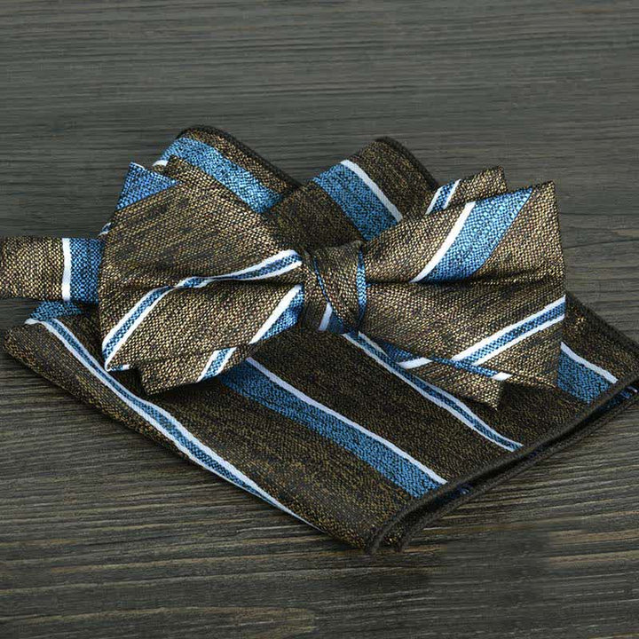 2Pcs Men's Flower Dots Formal Wedding Bow Tie Set - Style #12 - image 14