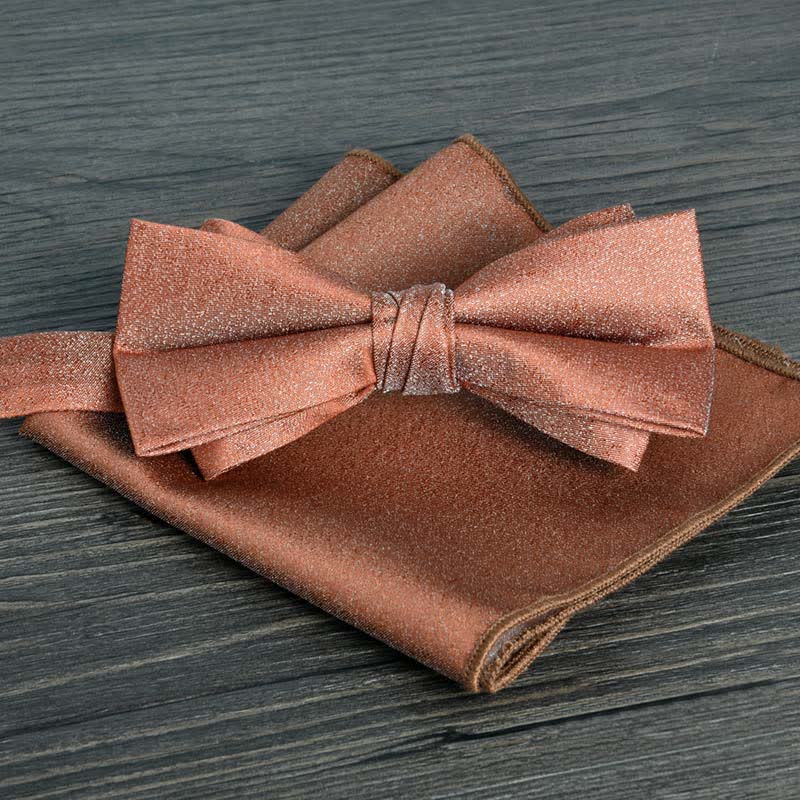 2Pcs Men's Flower Dots Formal Wedding Bow Tie Set - Style #7 - image 9