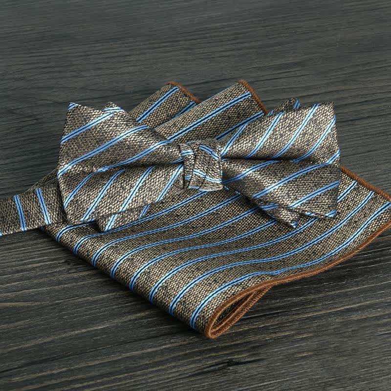 2Pcs Men's Flower Dots Formal Wedding Bow Tie Set - Style #3 - image 5