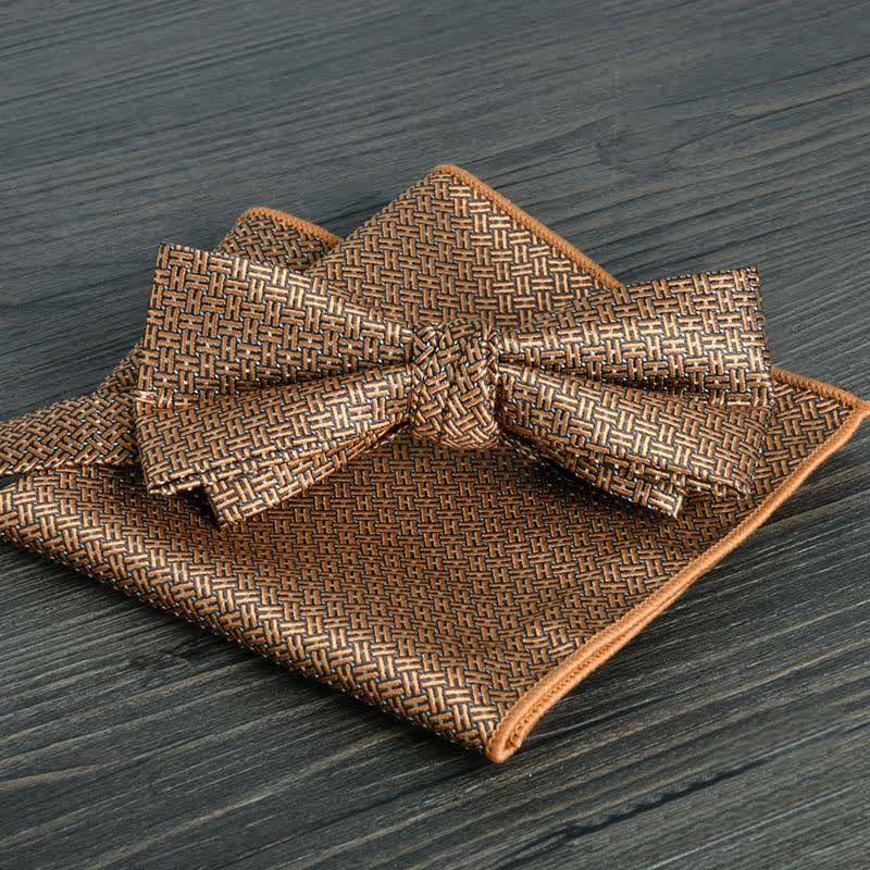 2Pcs Men's Flower Dots Formal Wedding Bow Tie Set - Style #18 - image 20