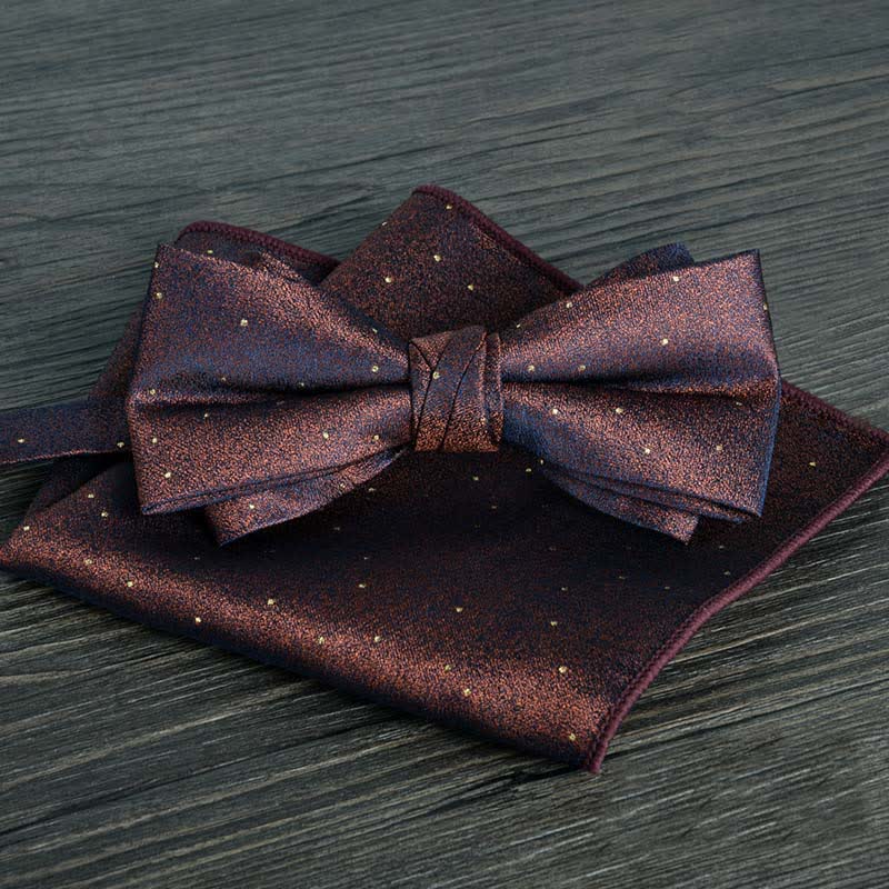 2Pcs Men's Flower Dots Formal Wedding Bow Tie Set - Style #15 - image 17