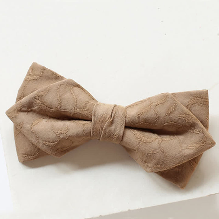 Men's Khaki Vine Grain Bow Tie - image 9