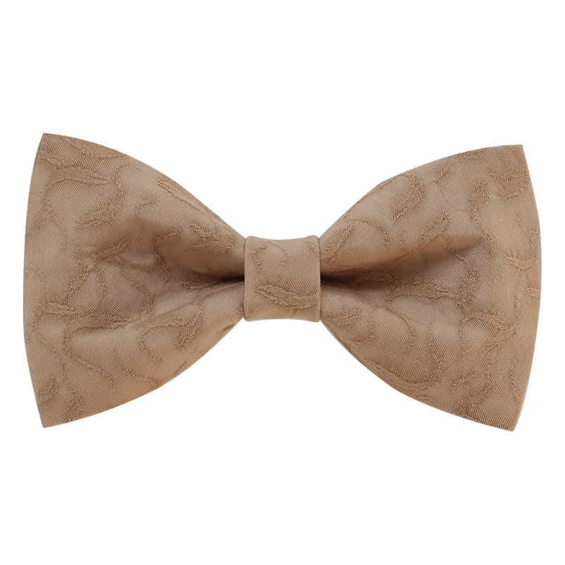 Men's Khaki Vine Grain Bow Tie - image 3