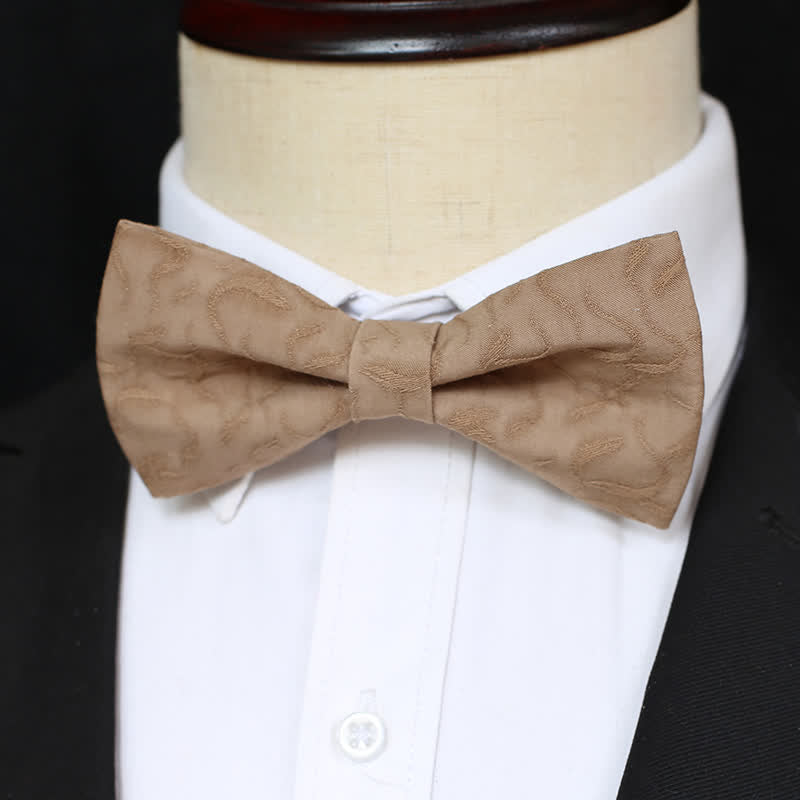 Men's Khaki Vine Grain Bow Tie - Style #1 - image 1
