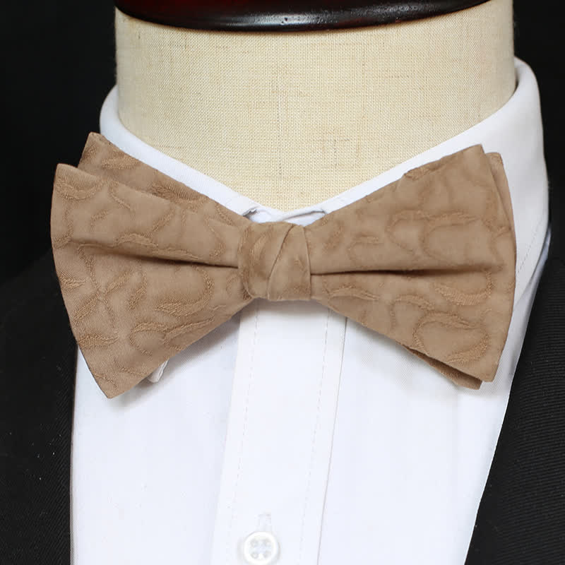 Men's Khaki Vine Grain Bow Tie - Style #5 - image 10
