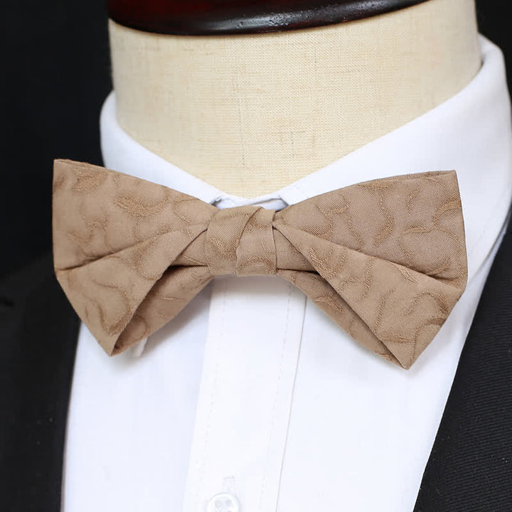 Men's Khaki Vine Grain Bow Tie - Style #2 - image 4