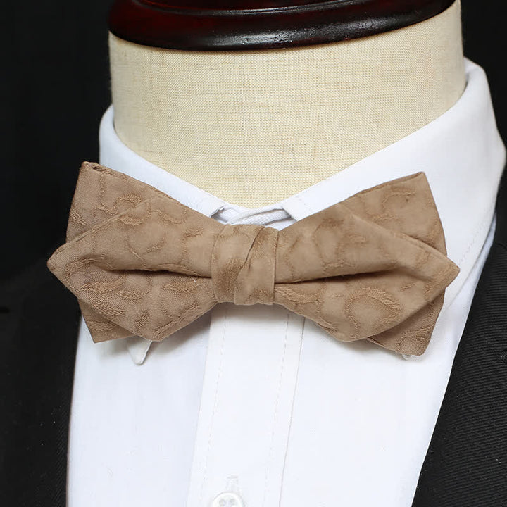 Men's Khaki Vine Grain Bow Tie - Style #4 - image 8