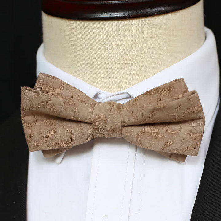 Men's Khaki Vine Grain Bow Tie - Style #3 - image 6