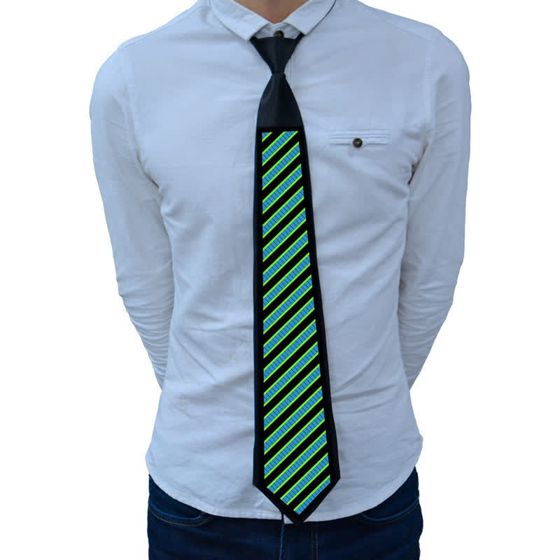 Party Voice Control Light Up Glow In Dark LED Necktie - Style #1 - image 1