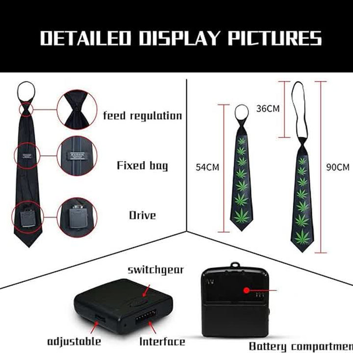 Party Voice Control Light Up Glow In Dark LED Necktie - image 4