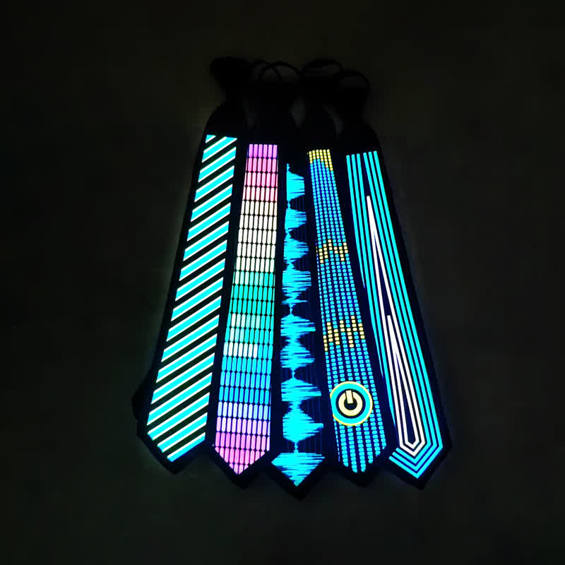 Party Voice Control Light Up Glow In Dark LED Necktie - image 0