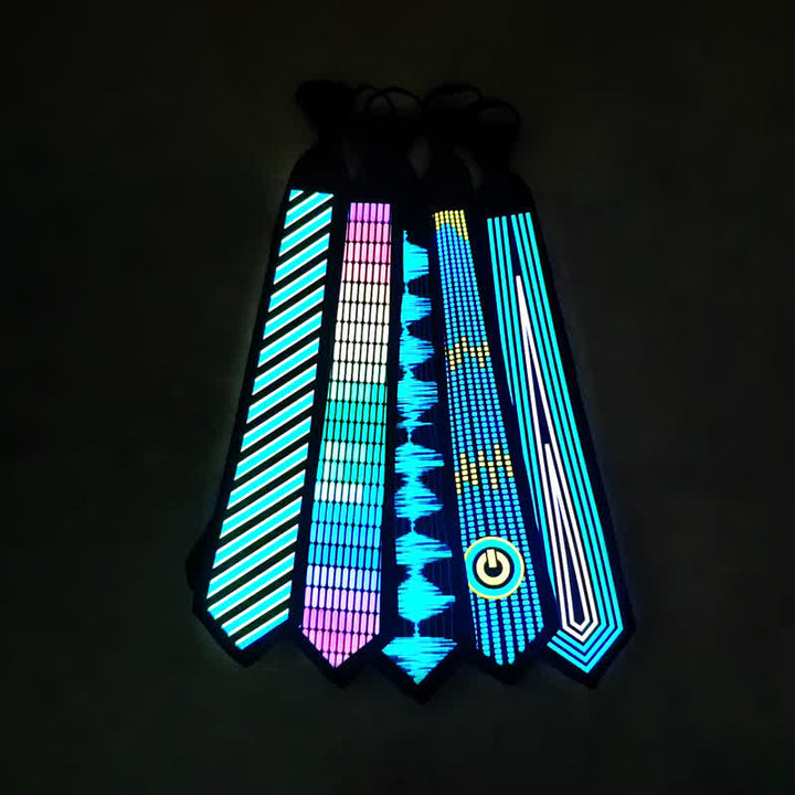 Party Voice Control Light Up Glow In Dark LED Necktie - image 0