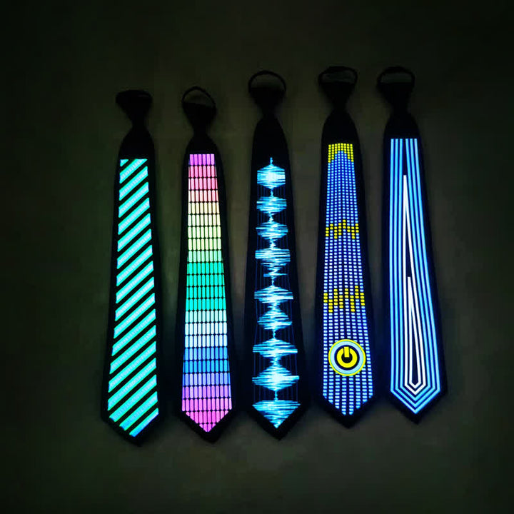 Party Voice Control Light Up Glow In Dark LED Necktie - image 2