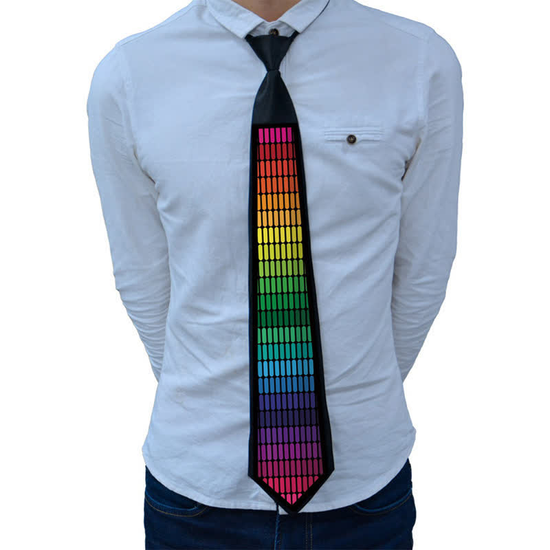 Party Voice Control Light Up Glow In Dark LED Necktie - Style #4 - image 7