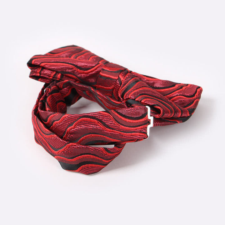 Men's Ocean Wave Printed Double Layered Bow Tie - image 2