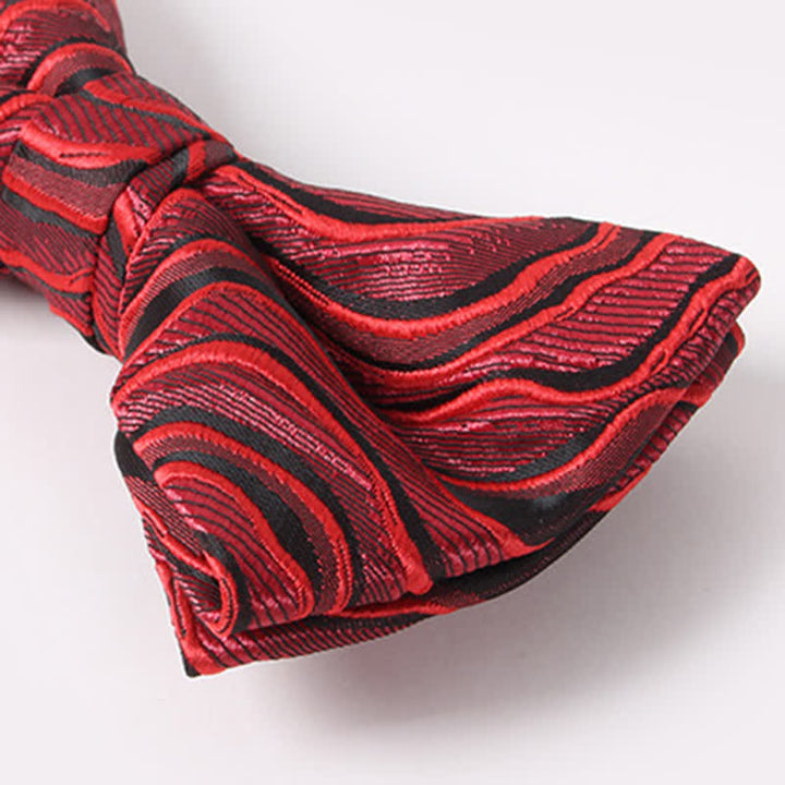 Men's Ocean Wave Printed Double Layered Bow Tie - image 4