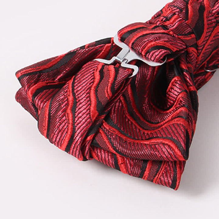 Men's Ocean Wave Printed Double Layered Bow Tie - image 3