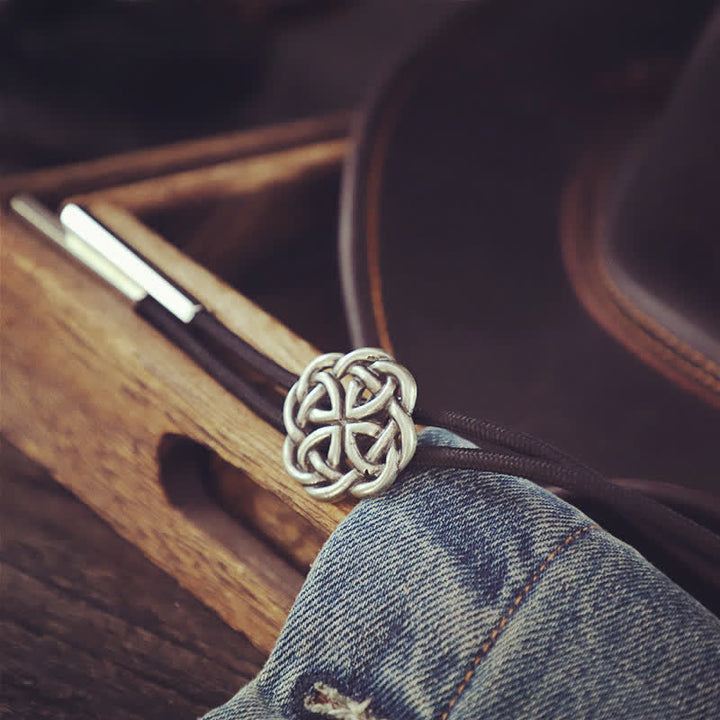 Vintage Celtic Knot Hollow Exotic Bolo Tie - image 6