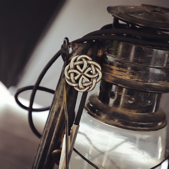 Vintage Celtic Knot Hollow Exotic Bolo Tie - Rope - Small - image 1