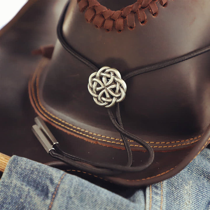 Vintage Celtic Knot Hollow Exotic Bolo Tie - image 3