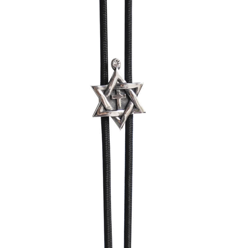Lucky Charm Hexagram Star Bolo Tie - image 5