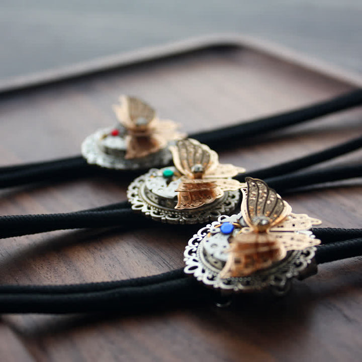 Steampunk 3D Butterfly Pendant Bolo Tie - image 3